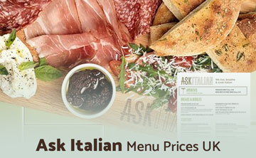 Ask Italian Menu