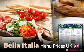 Bella Italia Menu