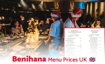 Benihana UK Menu Price