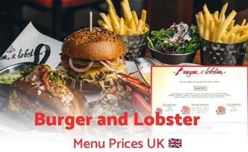 Burger and Lobster Menu