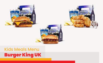 Burger King Kids Meals Menu Price UK