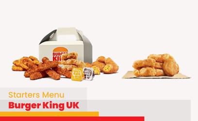 Burger King Starters Menu Price UK