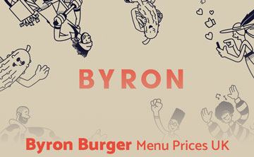 Byron Burger UK Menu Price