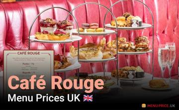 Café Rouge UK Menu Price