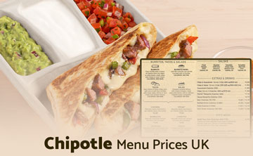 Chipotle UK Menu Price