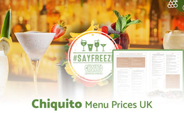 Chiquito UK Menu Price