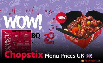 Chopstix Menu Prices in UK March 2025