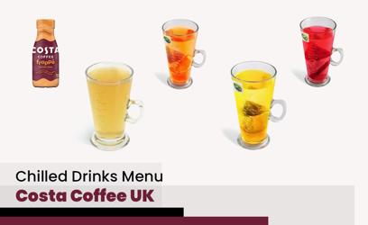 Costa Coffee Chilled Drinks Menu Price UK