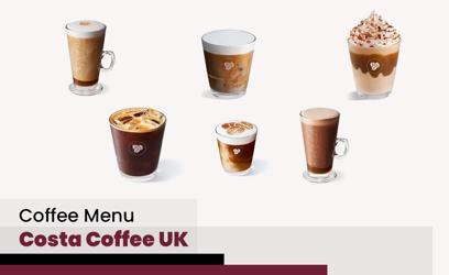 Costa Coffee UK Menu Price