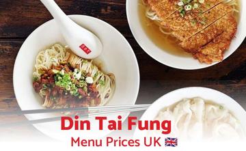 Din Tai Fung UK Menu Price