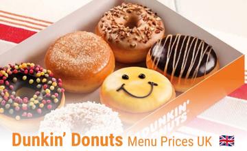 Dunkin Donuts UK Menu Price