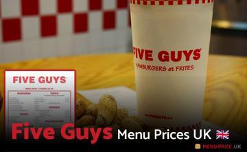 Five Guys UK Menu Price