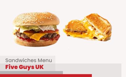 Five Guys Sandwiches Menu Price UK