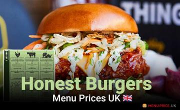 Honest Burgers UK Menu Price