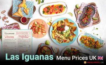 Las Iguanas UK Menu Price