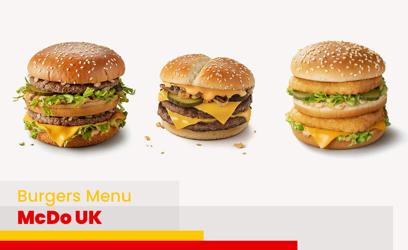 McDo Burgers Menu Price UK