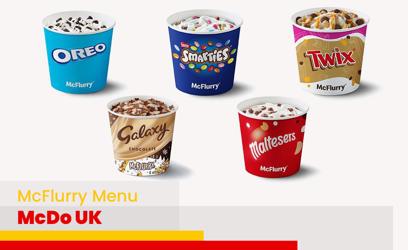 McDo McFlurry Menu Price UK