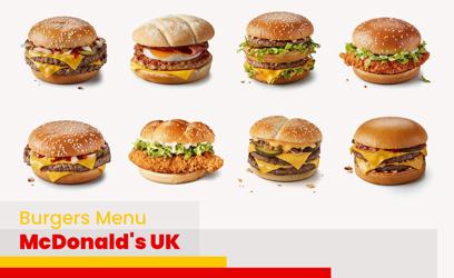 McDonald's Burgers Menu Price UK