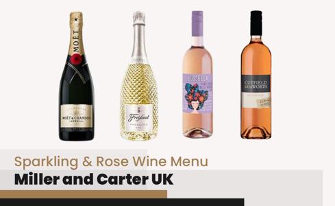 Miller and Carter Sparkling & Rose Wine Menu Price UK