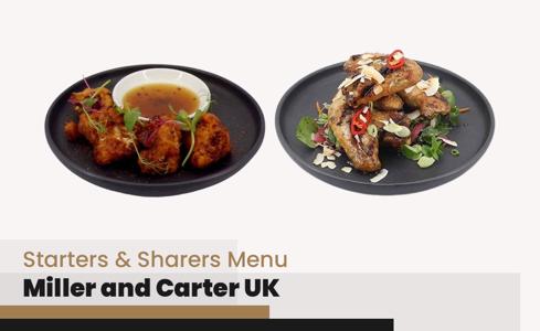 Miller and Carter Starters & Sharers Menu Price UK