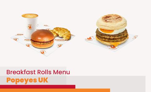 Popeyes Breakfast Rolls Menu Price UK