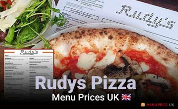 Rudys Pizza Menu