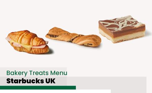 Starbucks Bakery Treats Menu Price UK