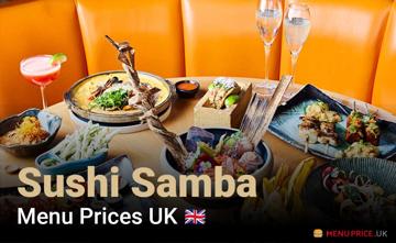 Sushi Samba UK Menu Price