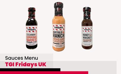 TGI Fridays Sauces Menu Price UK