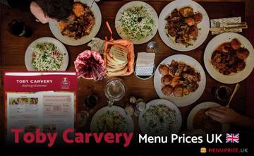 Toby Carvery UK Menu Price