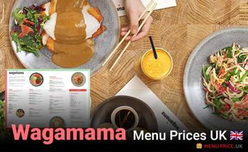 Wagamama UK Menu Price