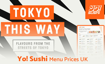 Yo! Sushi Menu