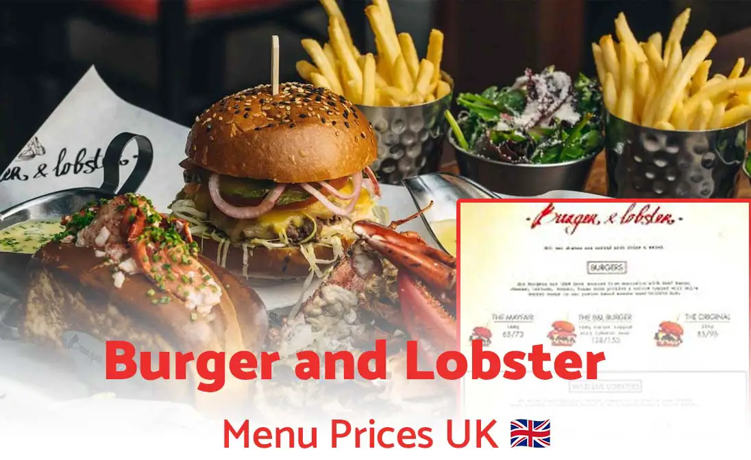 Burger and Lobster Menu Prices UK 2024