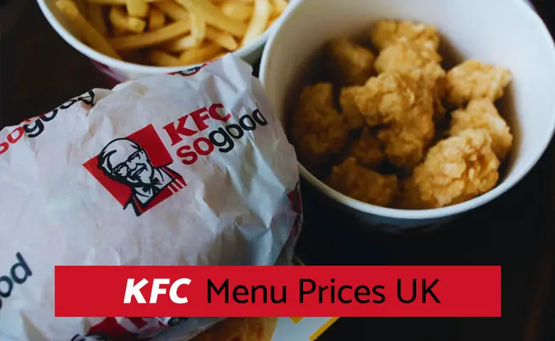 KFC Menu Prices UK 2024