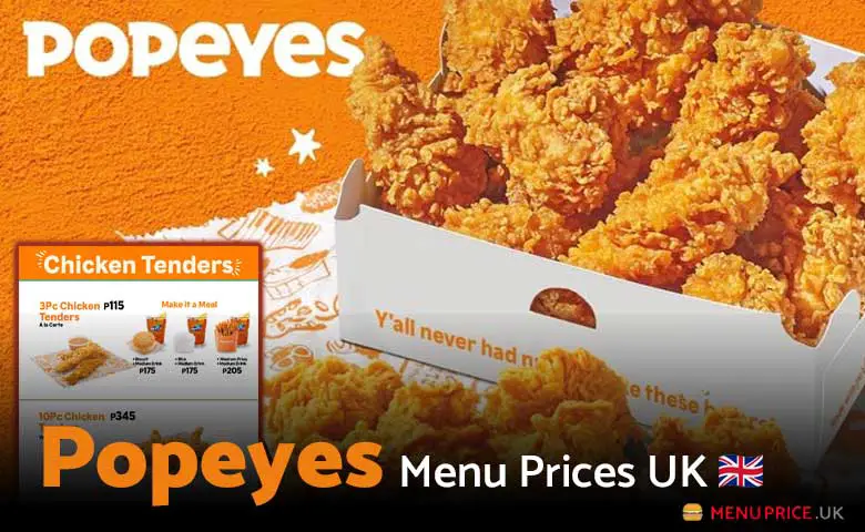 Popeyes Menu Prices UK 2024