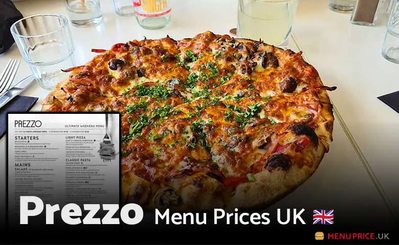 Prezzo Menu Prices UK 2024