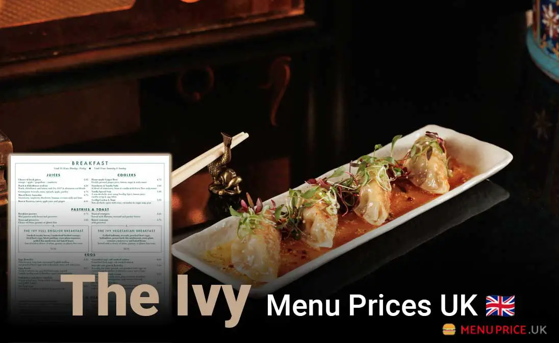 The Ivy Menu Prices UK 2024